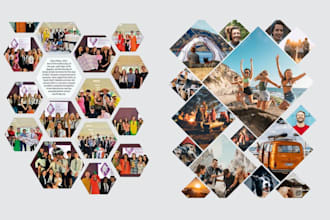 design yearbook tribute page graduation book memory book photo collage booklet