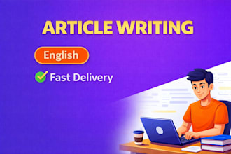 write high quality articles on any topic in english