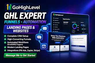 be your gohighlevel expert for CRM, funnels, and automation