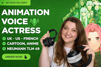 be american female anime cartoon video game narration english voice actor