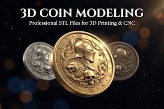 do 3d coin model bas relief cnc engraving medallion 3d artcam 3d printing