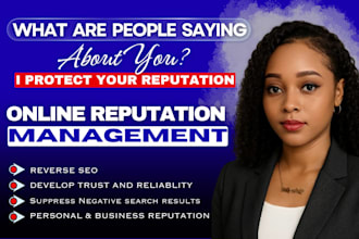 do online reputation management and build backlinks to improve domain authority