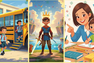 illustrate children story book illustration, kids story book illustration