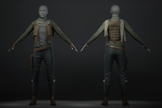 optimize, fix and rig 3d model for vroid, vrchat, mmd, vrm