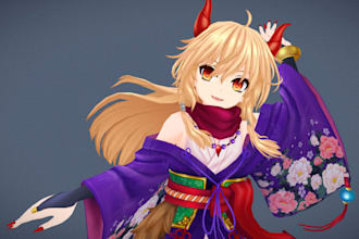 optimize, fix and rig 3d model for vroid, vrchat, mmd, vrm