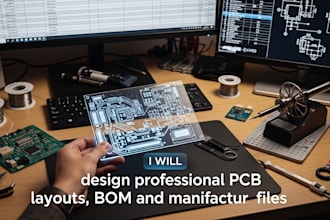 design professional pcb layouts, bom and manufacture files
