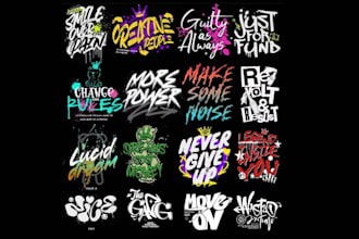 do custom typography t shirt and text or font logo
