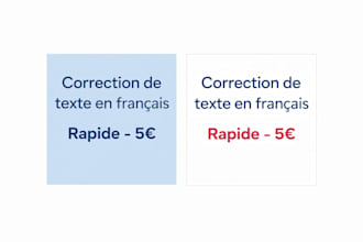 correct and improve your french text