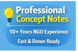 write a concept note for project and fund
