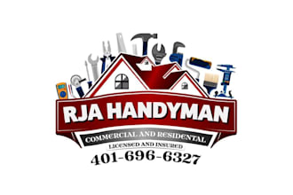 design outstanding home repair, roofing, remodeling, handyman logo