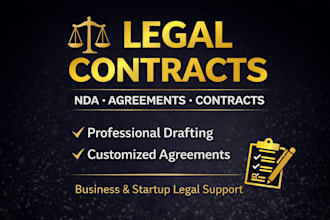 write customized nda, employment, and service agreements