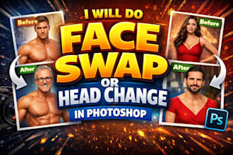 do face swap or head change in photoshop