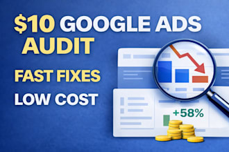 audit your google ads campaign and give quick fixes