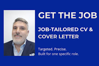 write a job tailored CV and cover letter