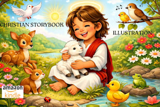 bible story illustration christian children storybook illustration kid storybook
