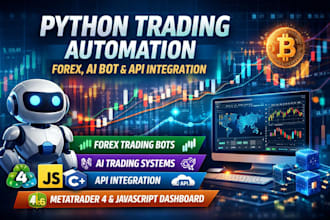build python trading automation, forex trading bot, apl integration