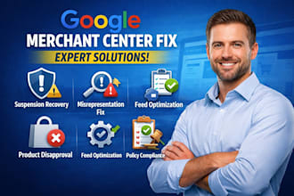 fix google merchant center suspension misrepresentation and disapproval fast
