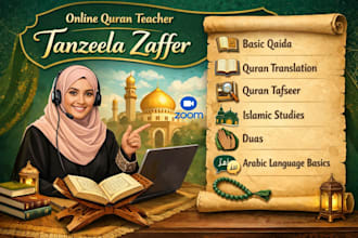 be online quran teacher with tajweed and islamic guidance
