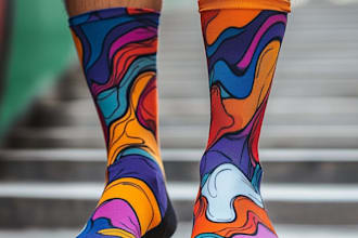 create sock knitting machine design or redraw it