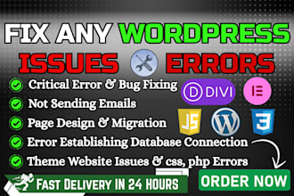 fix wordpress issues wordpress bug fix wordpress errors woocommerce wp fix help
