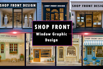 design attractive shop front, store signage and branding, billboard design