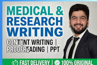 do content writing, proofreading, research and PPT slides