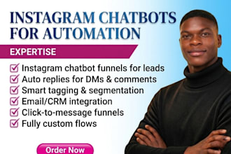 set up manychat chatbot for instagram messages and business growth