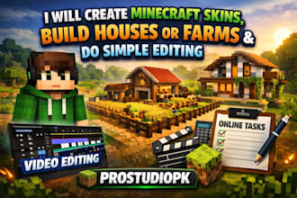 custom minecraft skins builds farms houses and translation services