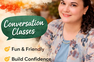 be your english conversation partner for fluency and speaking skills