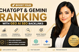 boost chatgpt and gemini ranking with GEO ai SEO backlinks and ai search results