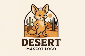 create a clean beautiful and professional desert mascot logo design in 12 hours