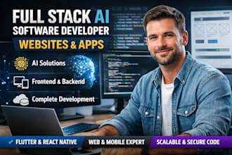 full stack ai software developer website front end backend full stack developer