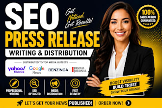 write a professional SEO press release for your business startup or brand