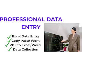 do accurate data entry, copy paste within 24 hours