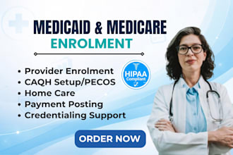 do credentialing, medical billing, provider enrollment medicare, medicaid fast