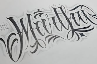 make you a custom original lettering design