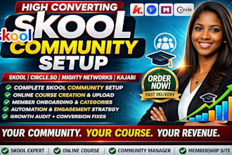 setup skool online course, skool community create online course content