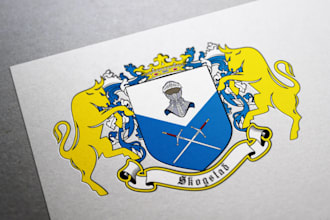 design a premium crest logo for your brand