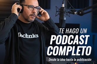 crearé tu podcast completo con guion, voz y edición profesional