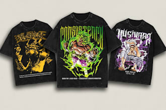 make trendy anime t shirt designs for your brand