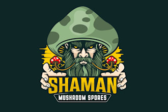 design a creative mushroom logo for your brand or business
