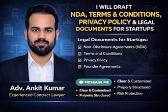 draft nda, terms and conditions, privacy policy