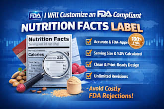 customize an fda compliant nutrition facts label