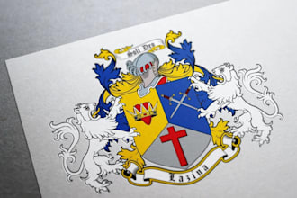 design a professional and elegant crest logo