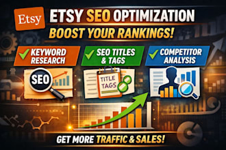 do SEO of etsy listing title, tags, and description