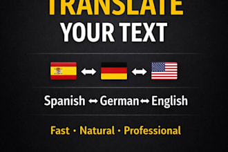 translate spanish to german or english professionally