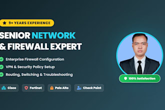 configure cisco, palo alto, fortinet, and check point firewall