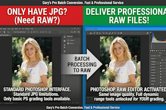 batch convert jpg to raw dng for photoshop camera raw and lightroom