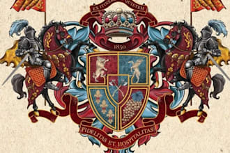design a custom and professional crest logo