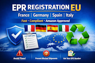 register epr for france, germany, spain, and italy packaging compliance